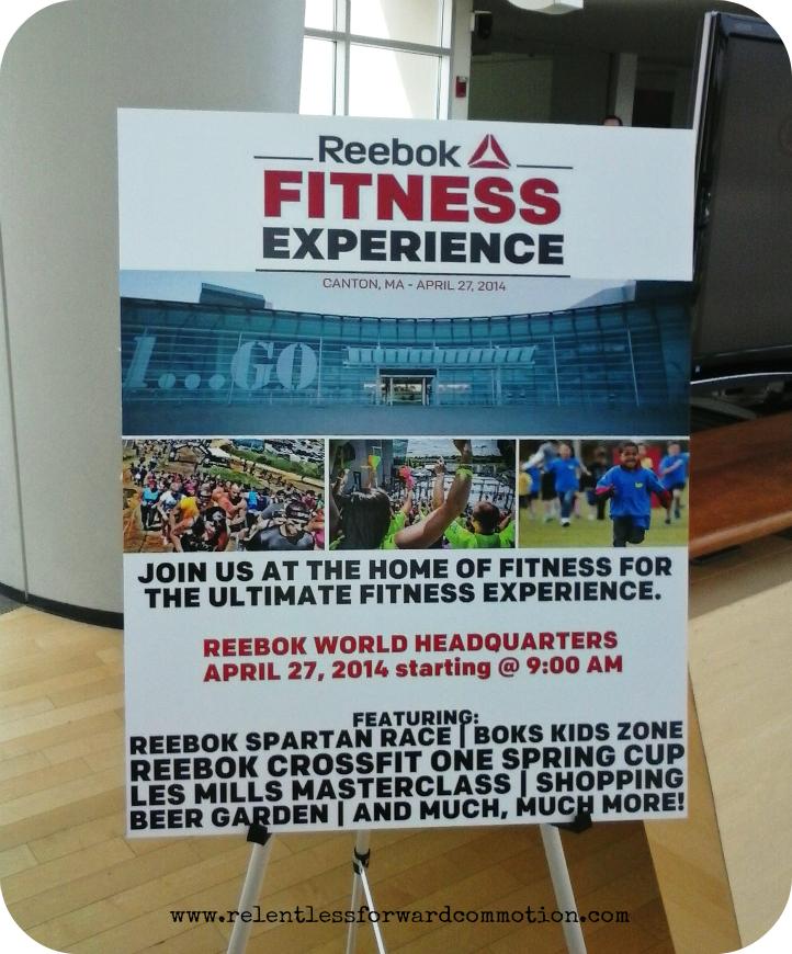 Reebok Fitness Experience sign