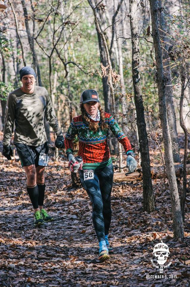 Ultrarunner Heather Hart running the One Epic 24 hour ultramarathon 