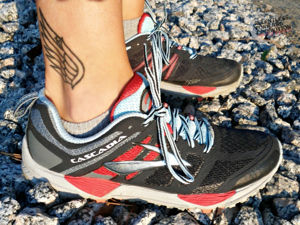 An example of running specific shoes , an integral piece of equipment when learning how to start running