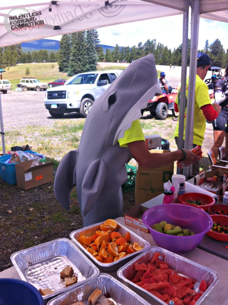 Aid Station Shark TransRockies Run