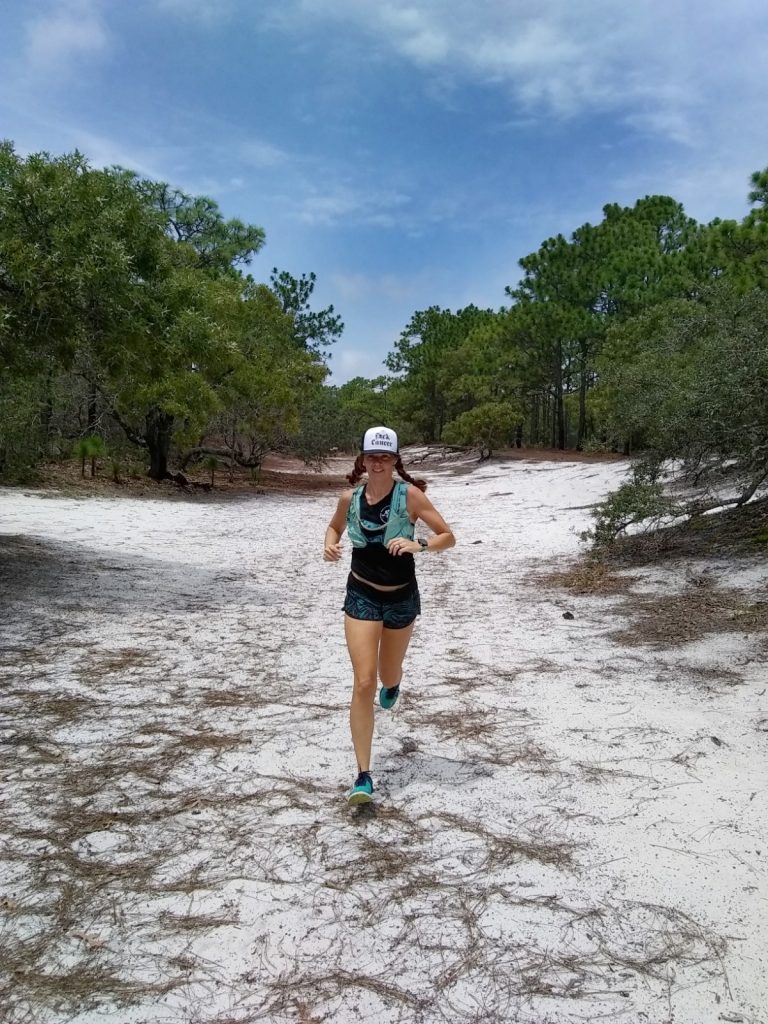 Running through Carolina Beach State Park