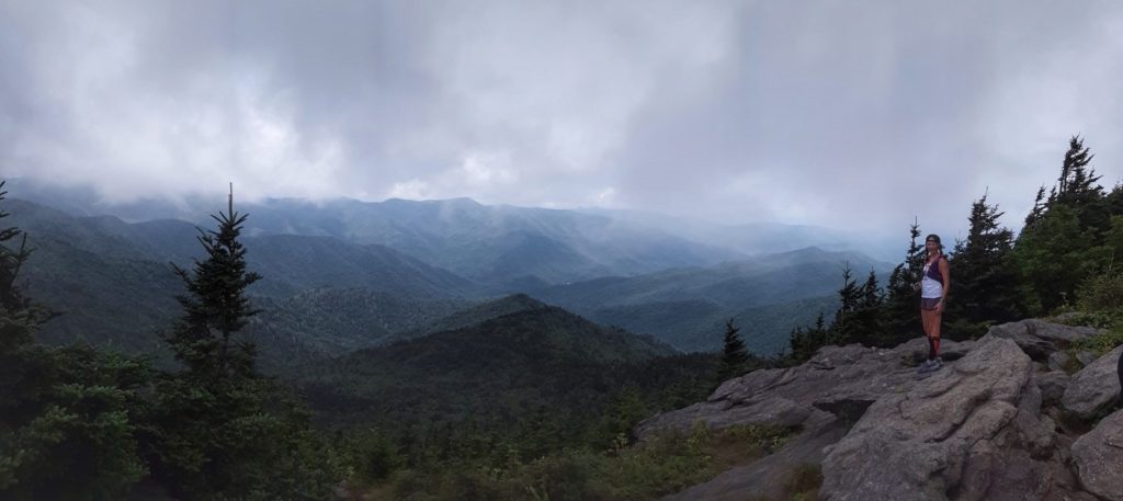 View of the mountain range at Mt. Mitchell State Park