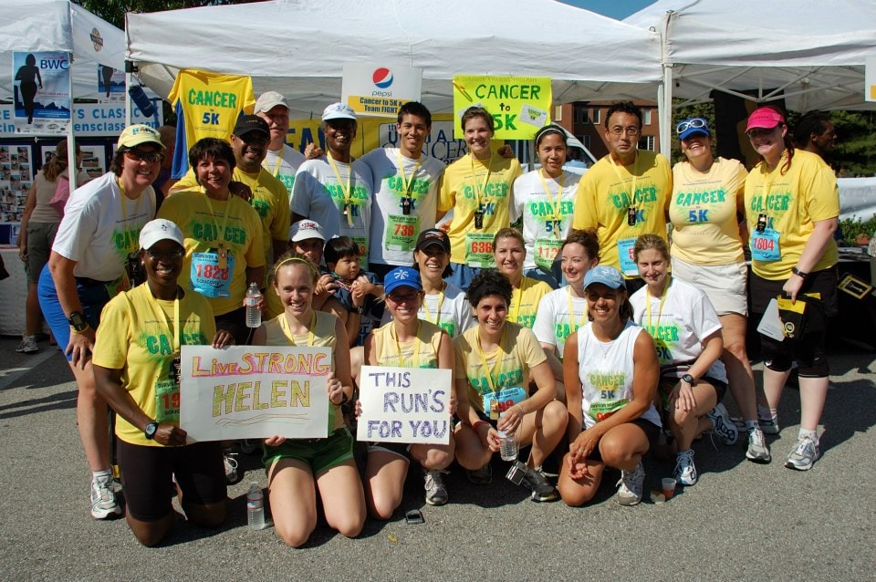 Cancer to 5K group, 2009 Survivor Harbor Race, Baltimore MD