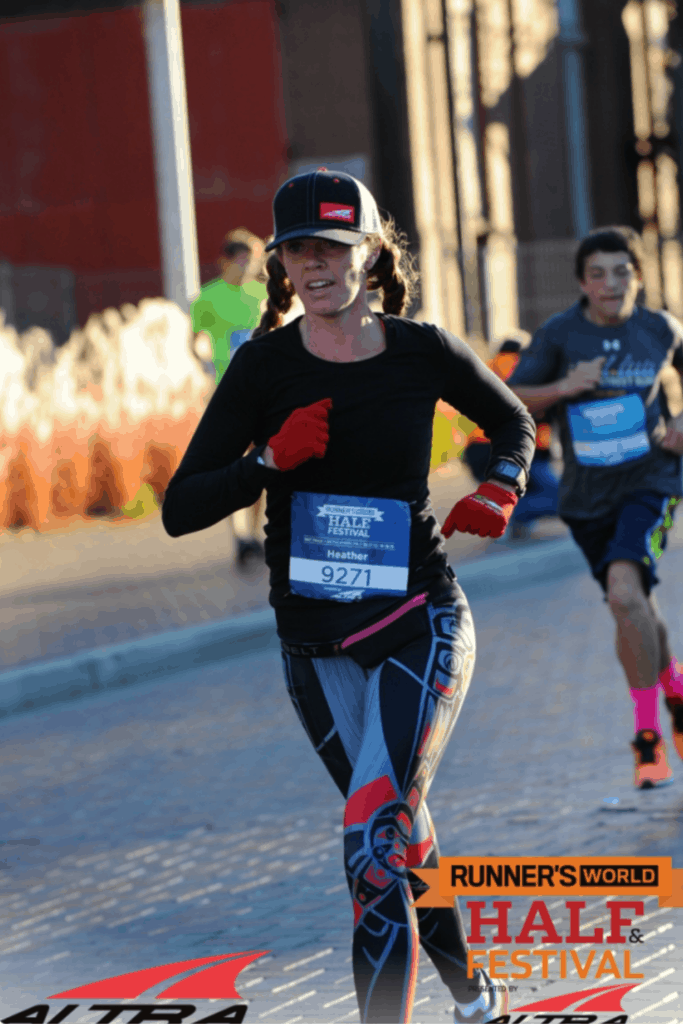 Heather Hart running Runners' World Half Marathon