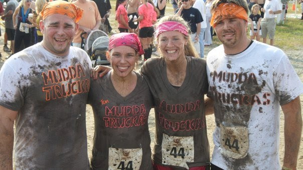 2011 Myrtle Beach Mud Run Participants covered in mud