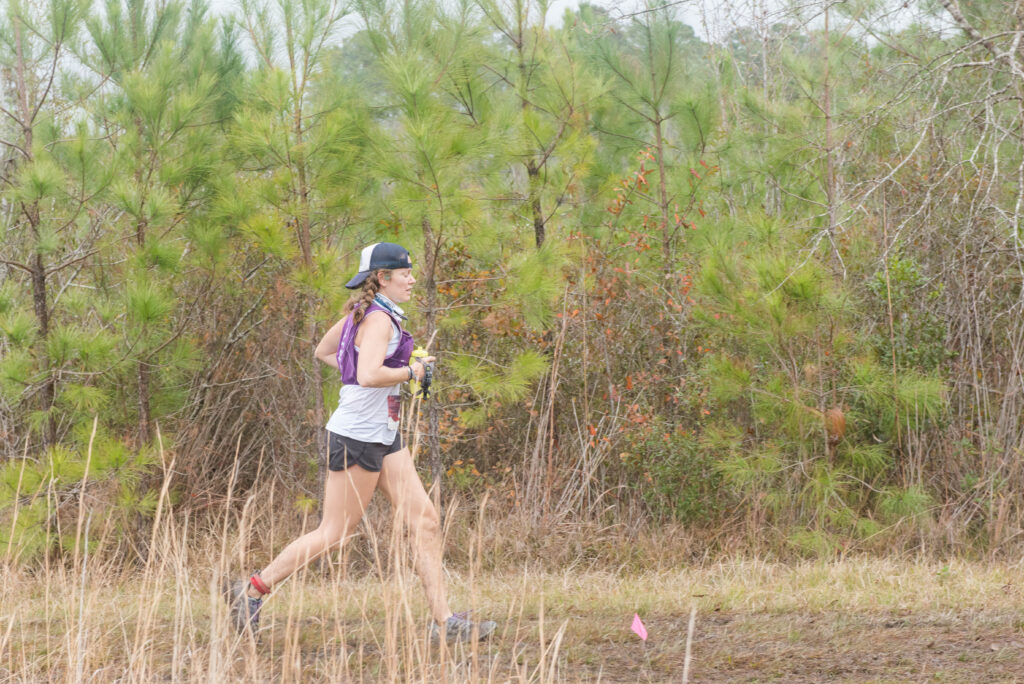 Heather Hart running at Retreat Repeat 8 hour ultramarathon