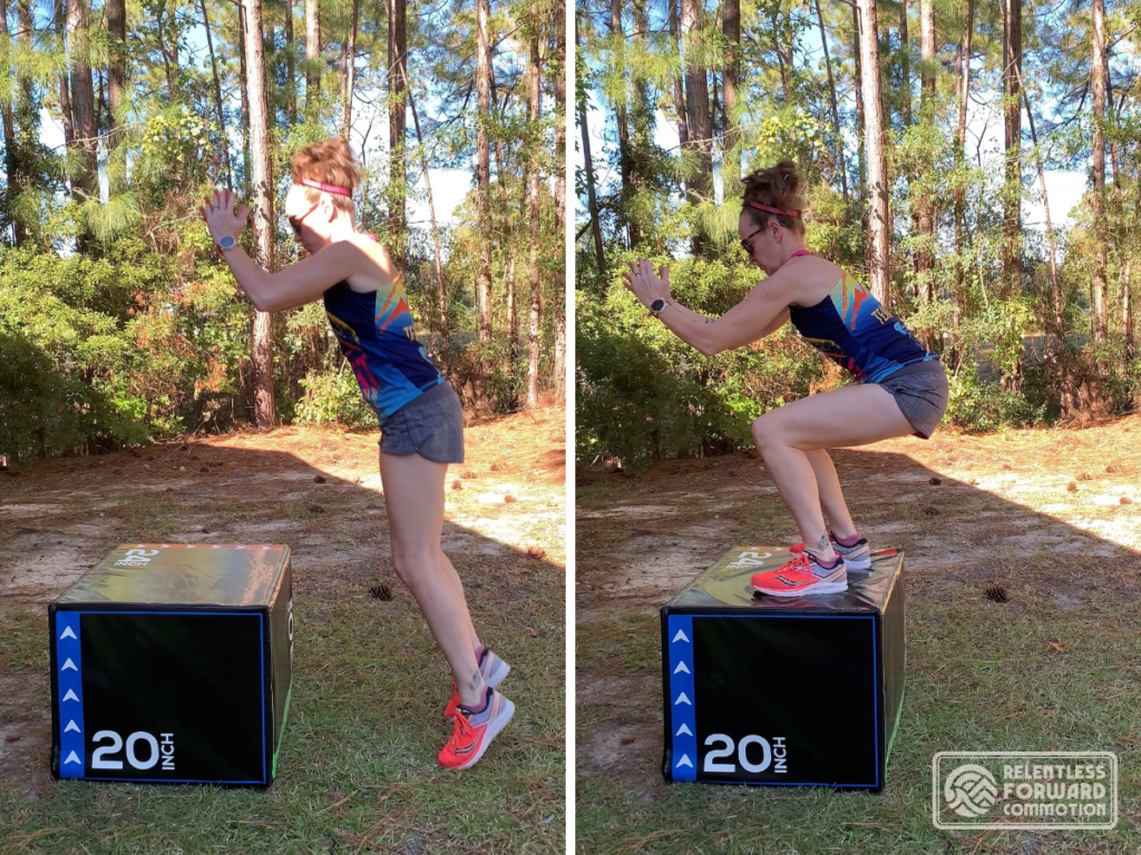 Heather Hart performing a box jump