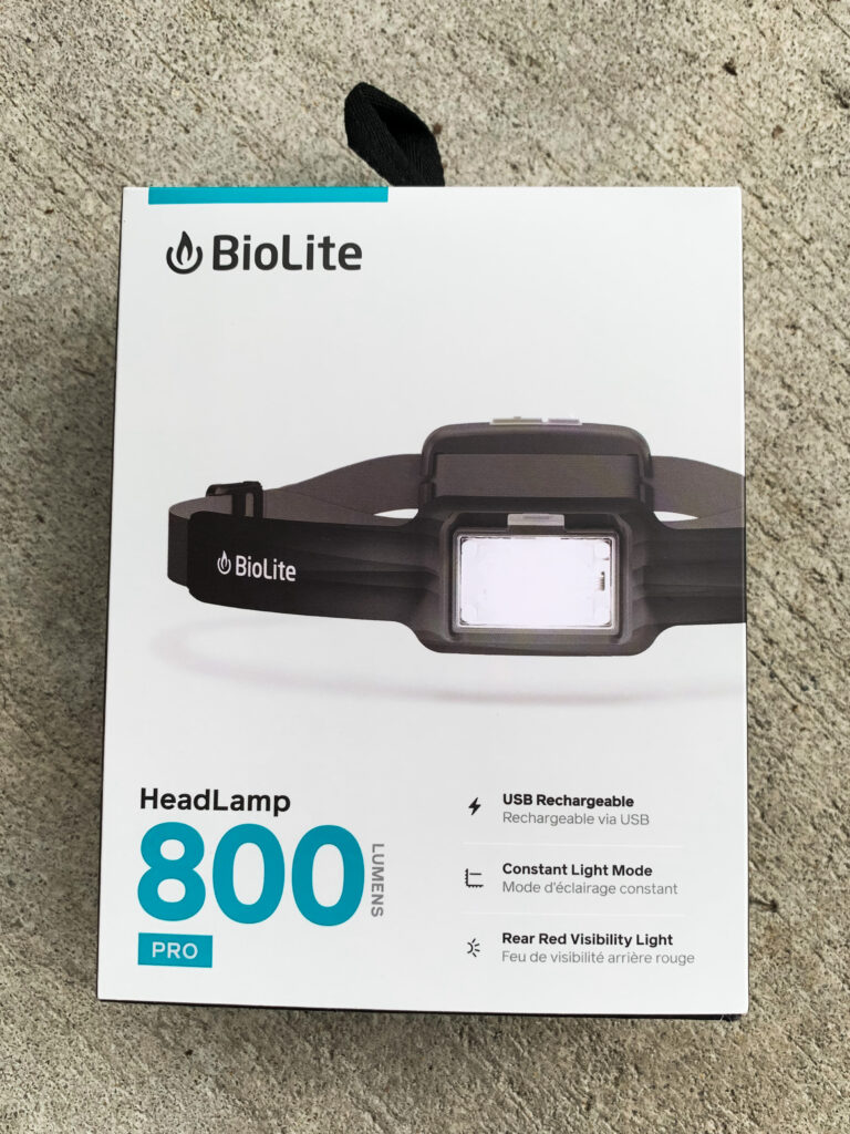 BioLite HeadLamp 800 Pro in box