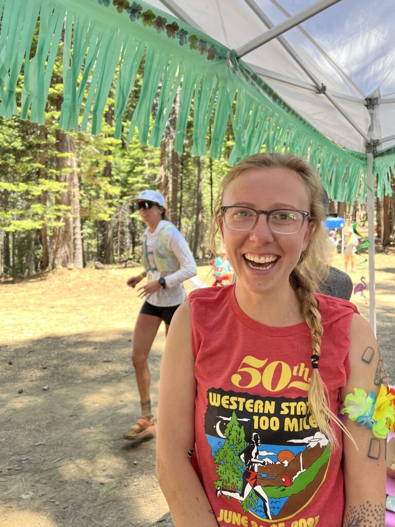Lauren Klein volunteering as medical staff at the Western States Endurance Run 100 Mile Ultramarathon